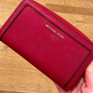 Red Michael Kors wallet